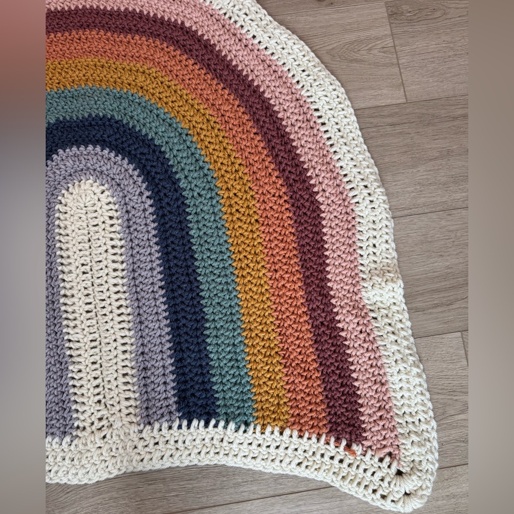 HANDMADE rainbow blanket - Picture 6 of 12
